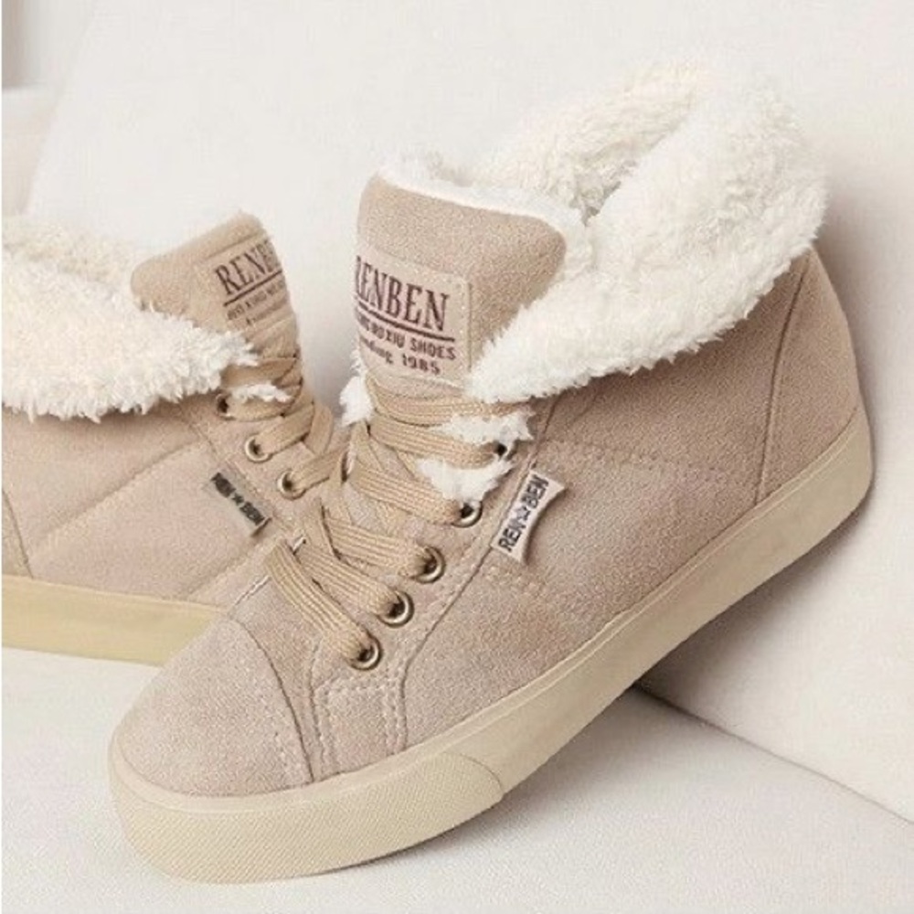🎀RENBEN🎀 suede teddy sneakers